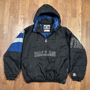 Vintage 90s Starter Dallas Cowboys Insulated Windbreaker Jacket Mens Large